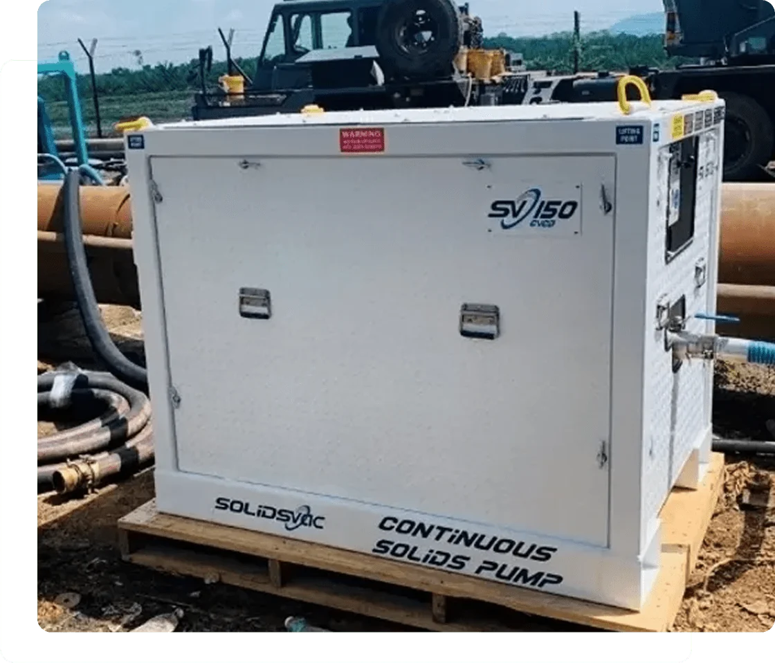 Solidsvac SV150-CVCD continuous solids pump